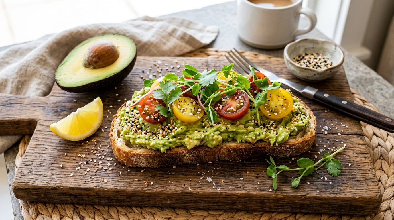 Avocado Toast with Everything Bagel Seasoning