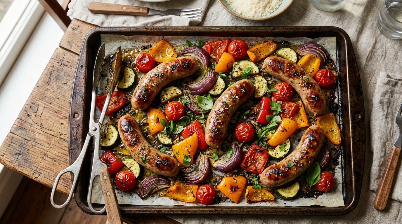 Sheet Pan Sausage and Vegetables